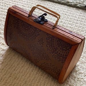antique wood purse